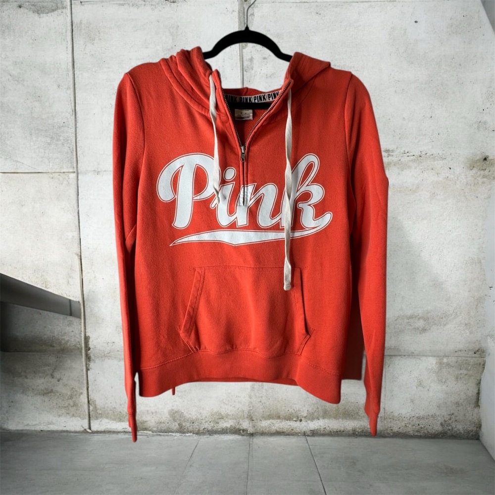 Victoria's Secret Pink Hoodie Sweater - Bold Orange